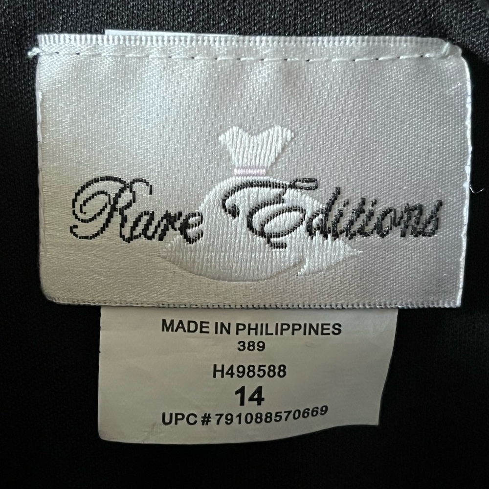 Rare Editions Girls Party Dress | Size 14 | Velvet & Satin | Rose Gold Glitter - Picture 10 of 17